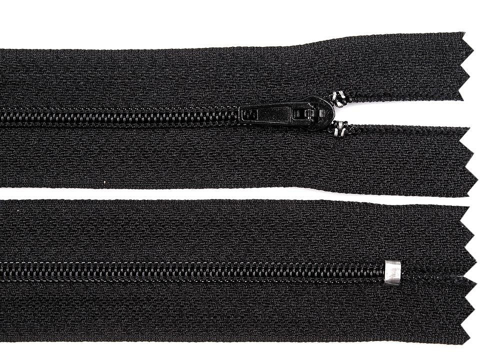 Spirálový zip šíře 3 mm délka 45 cm pinlock, barva 332 černá