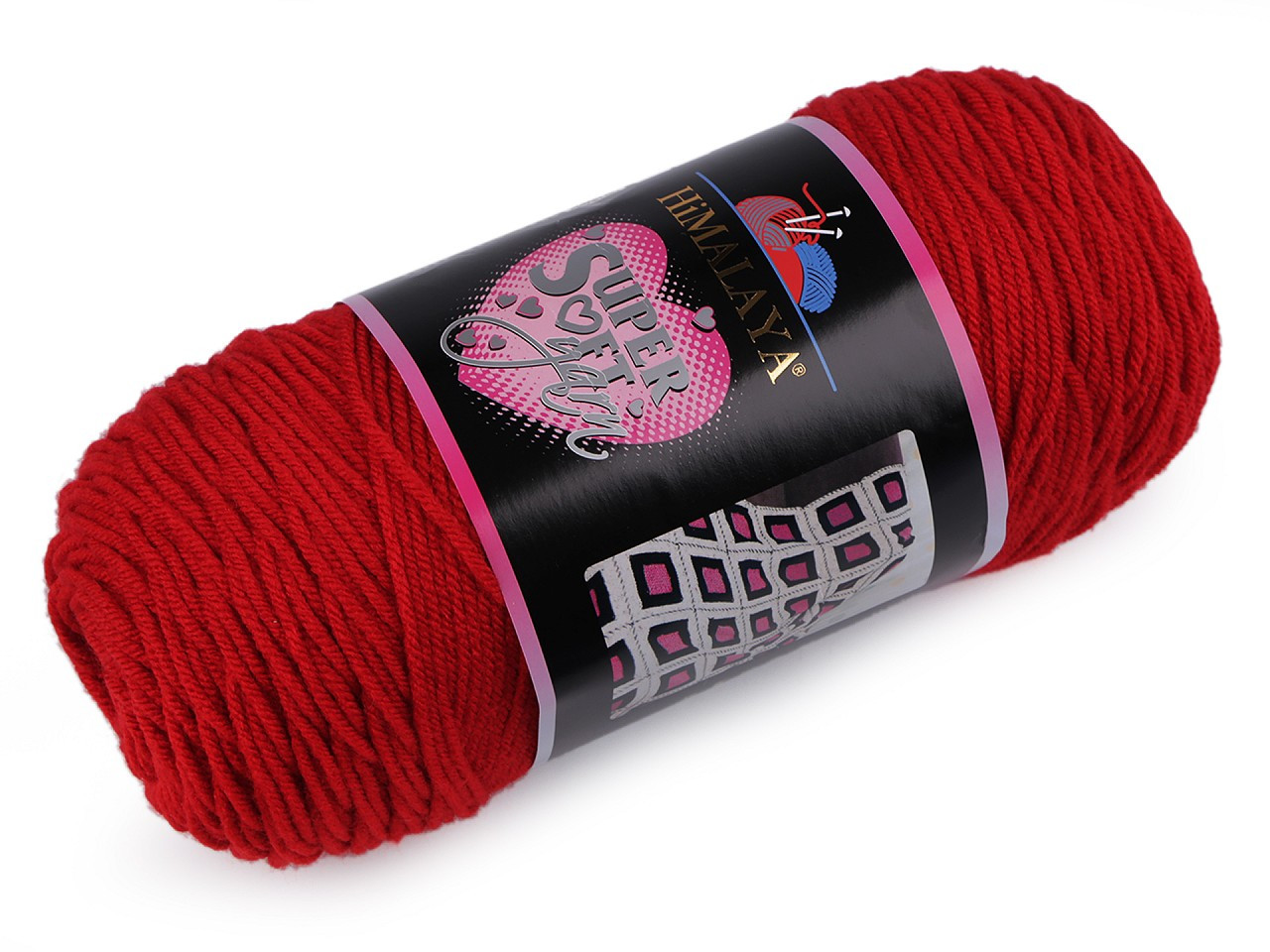 Pletací příze Super Soft Yarn 200 g, barva 5 (80804) červená