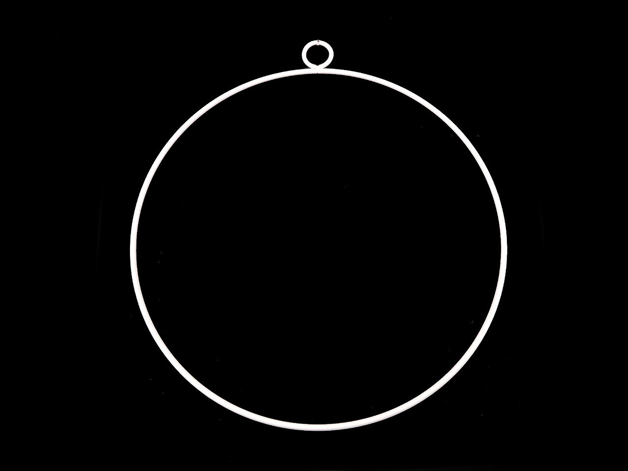 Kovový kruh na lapač snů / k dekorování Ø25 cm, barva 2 bílá