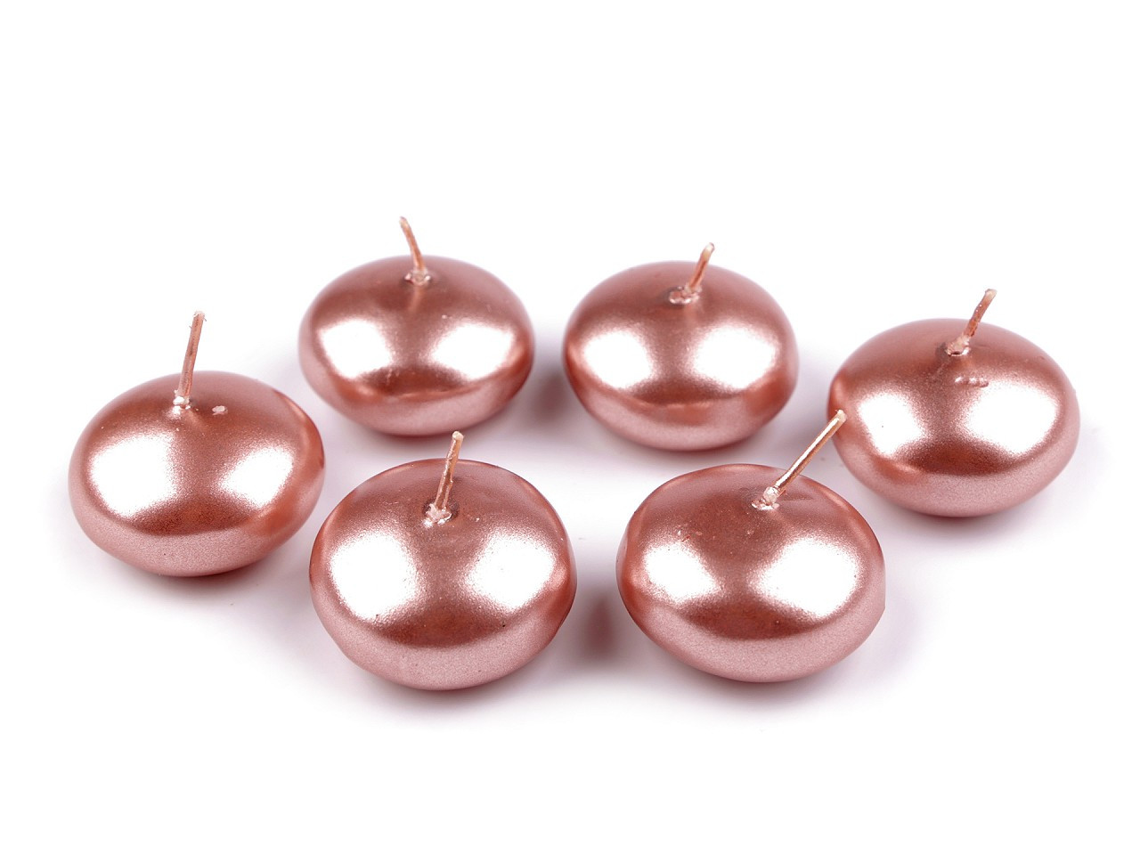 Plovoucí svíčky Ø4,5 cm, barva 2 pudrová perleť