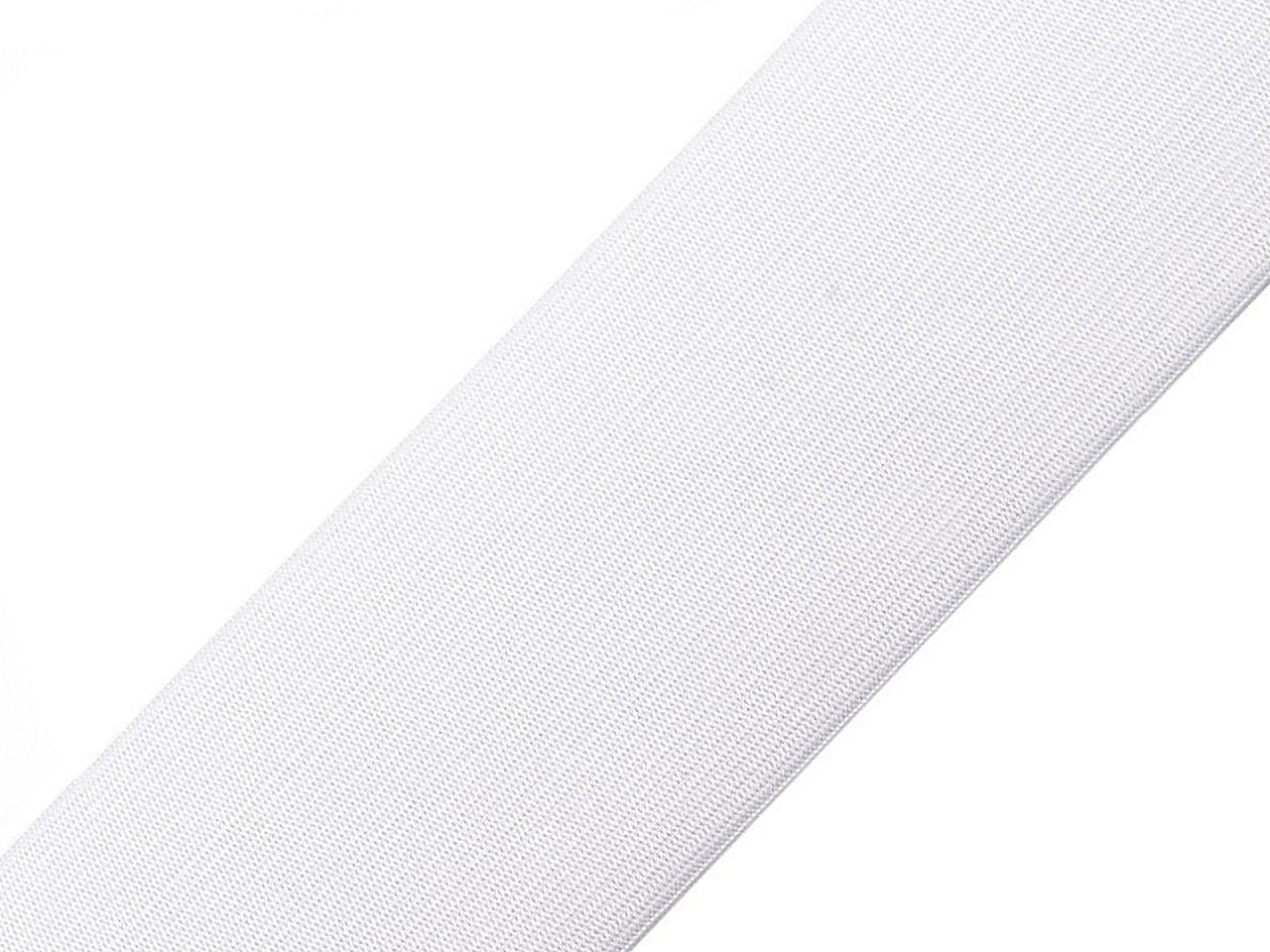 Fotografie Pruženka hladká šíře 40 mm tkaná, barva bílá