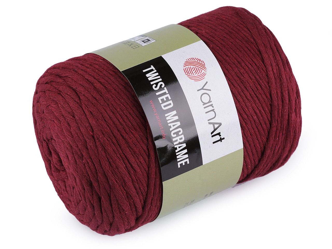 Pletací příze Twisted Macrame 500 g, barva 22 (781) granátová