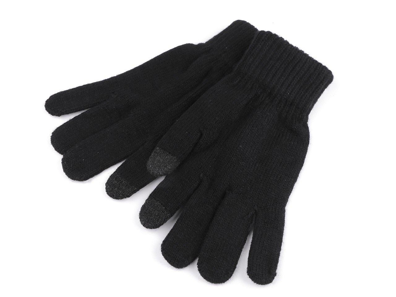 Dámské pletené rukavice, barva černá