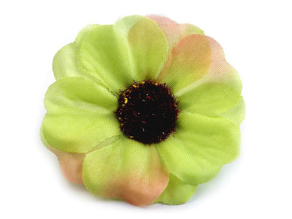 Umělý květ čajová růže Ø5 cm, barva 3 zelená sv.