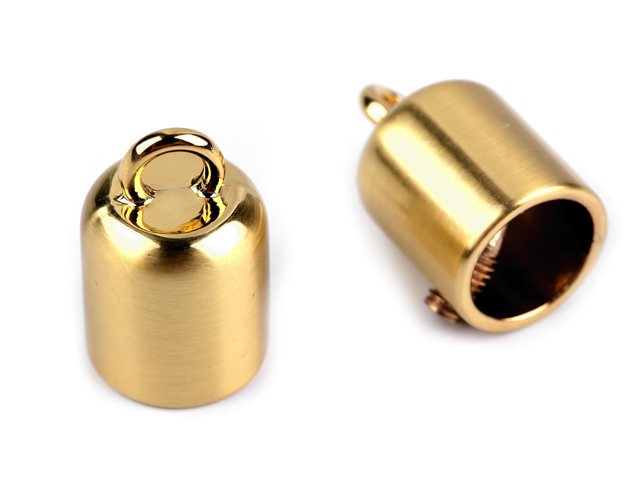 Kovová koncovka na šňůru Ø9 mm, barva 2 zlatá klasik