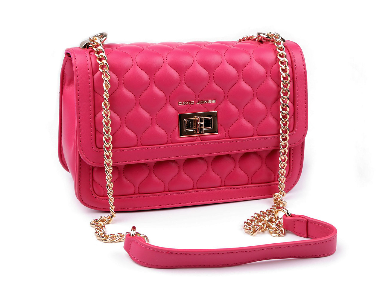 Kabelka crossbody prošívaná 23x15 cm, barva 6 pink