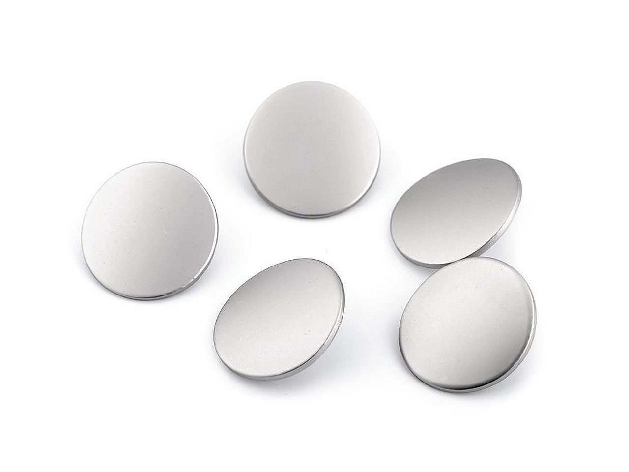 Fotografie Kovový knoflík velikost 28", 32", barva 6 (28") stříbrná