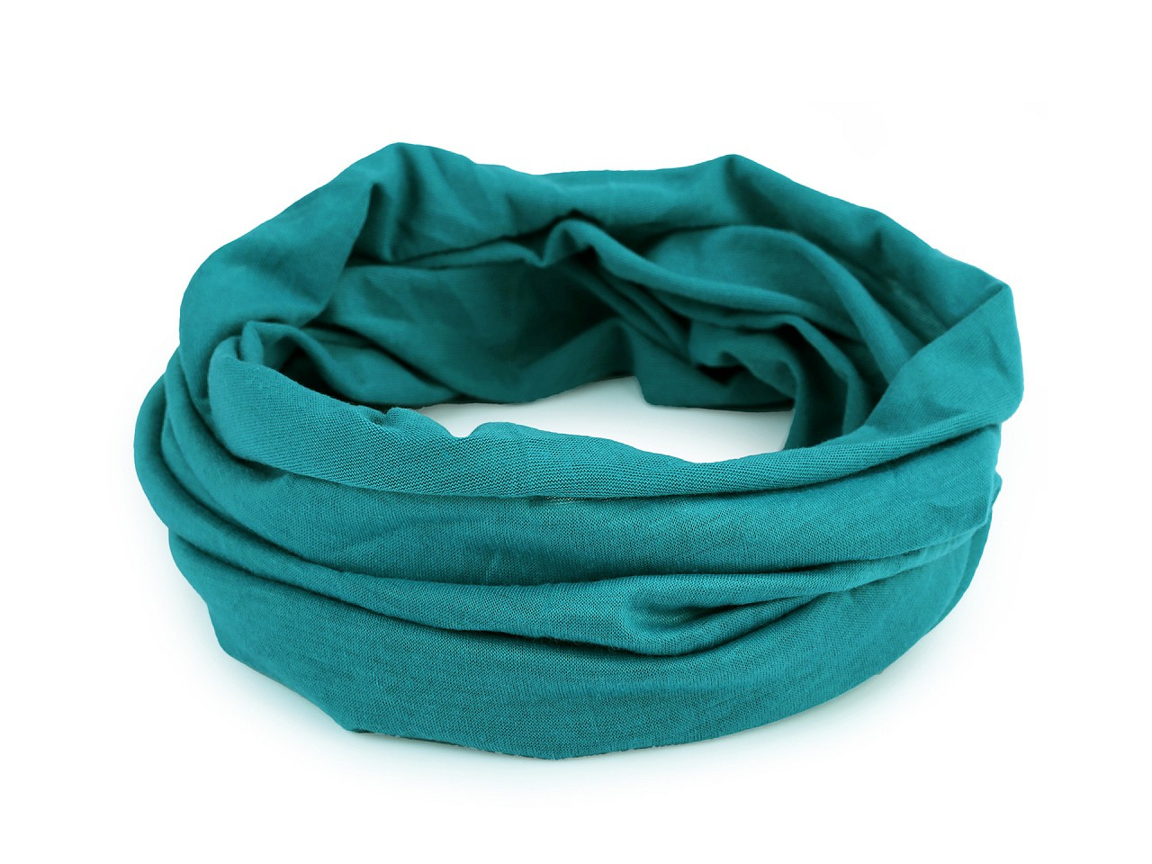 Multifunkční šátek pružný, bezešvý, jednobarevný, barva 11 tyrkys