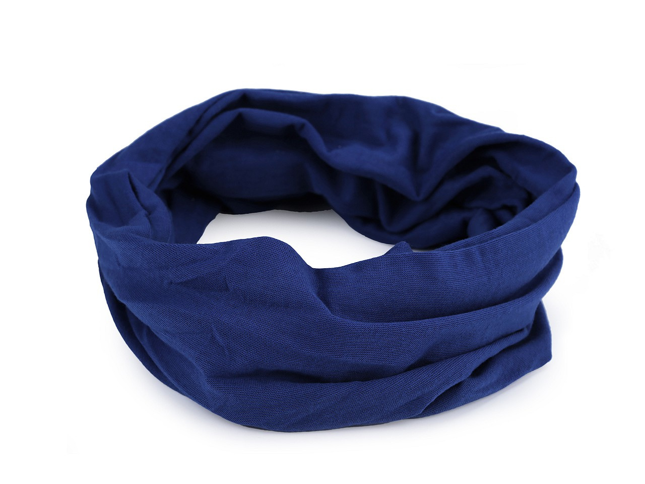 Multifunkční šátek pružný, bezešvý, jednobarevný, barva 10 modrá námořnická