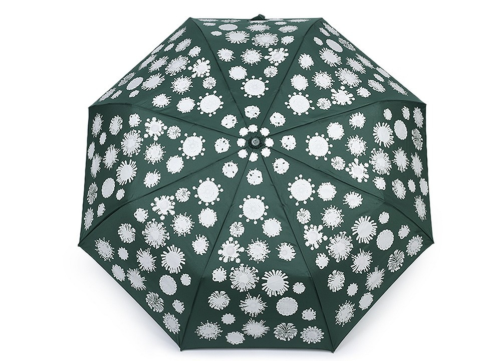 Dámský skládací vystřelovací deštník kouzelný, barva 2 zelená tmavá