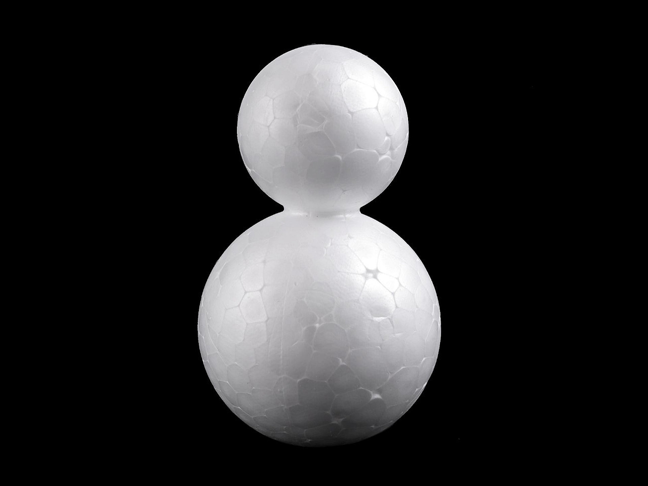 Sněhulák 4,5x7,5 cm polystyren, barva bílá