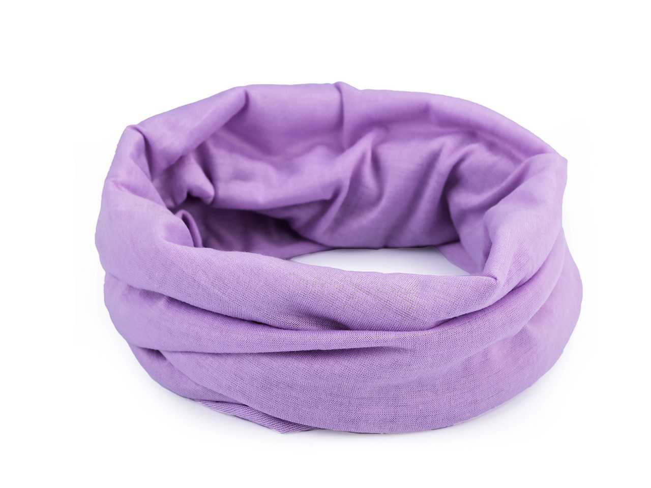 Multifunkční šátek pružný, bezešvý, jednobarevný, barva 12 fialová lila