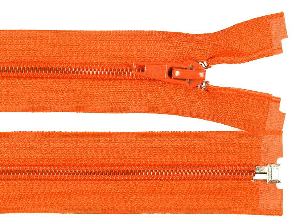 Spirálový zip šíře 5 mm délka 35 cm bundový POL, barva 158 oranžová