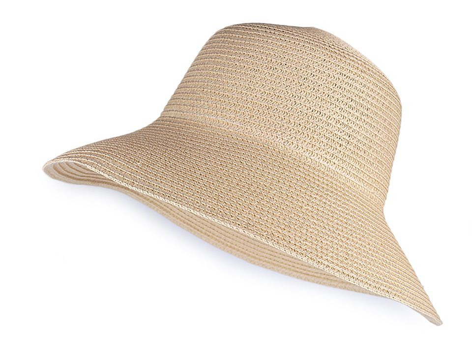 Dámský letní klobouk / slamák k dozdobení, barva 2 režná