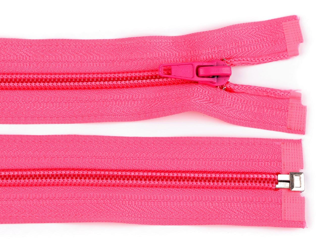 Spirálový zip šíře 5 mm délka 60 cm bundový POL, barva 338 růžová neon