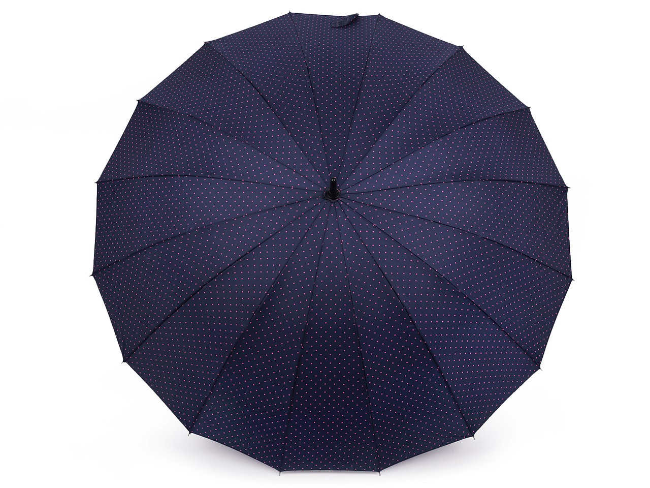 Dámský vystřelovací deštník s puntíky, barva 6 modrá pařížská růžová