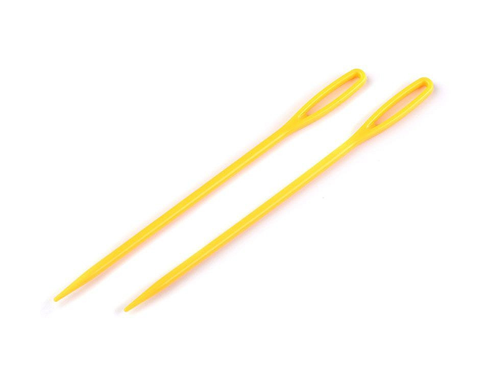 Plastové jehly délka 75 mm tupé, barva 14 žlutá