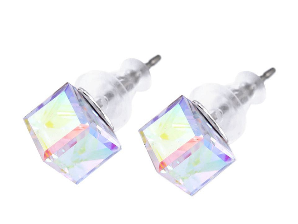 Náušnice se Swarovski Elements kostka
