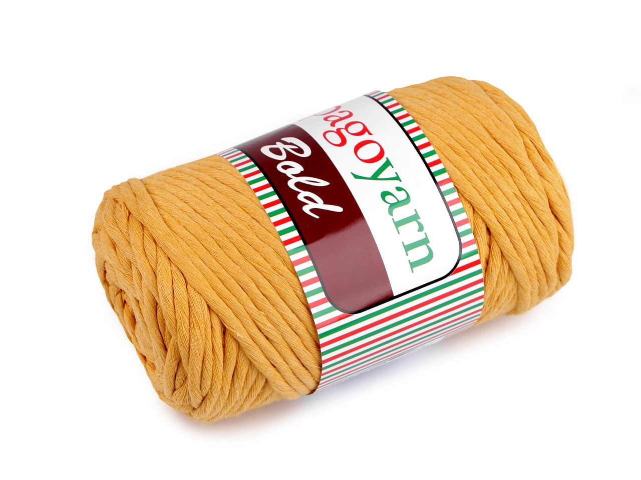 Špagetová pletací příze Bold 250 g, barva 4 (125) hořčicová