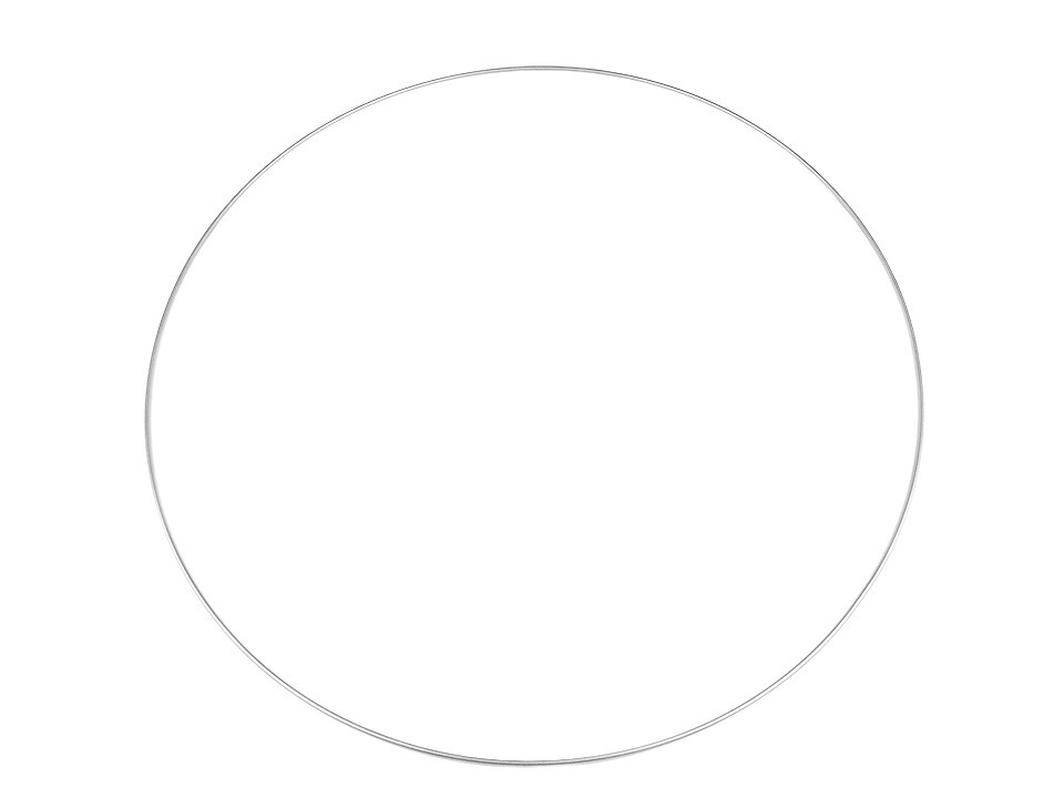 Kovový kruh na lapač snů / k dekorování Ø60 cm, barva 2 stříbrná