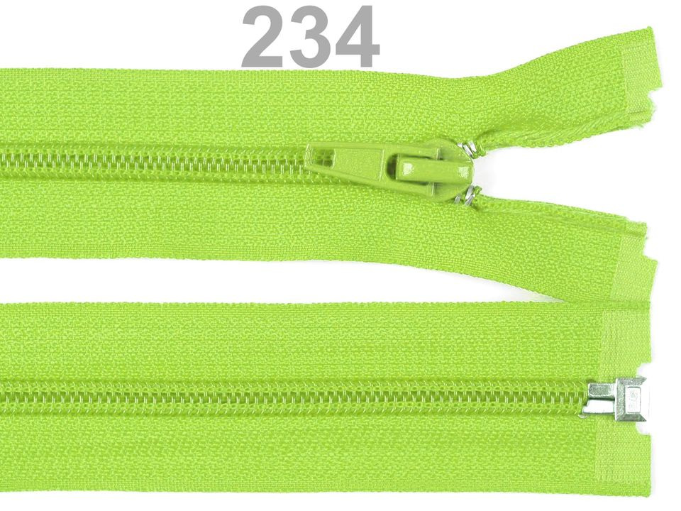 Spirálový zip šíře 5 mm délka 60 cm bundový POL, barva 234 Lime Green