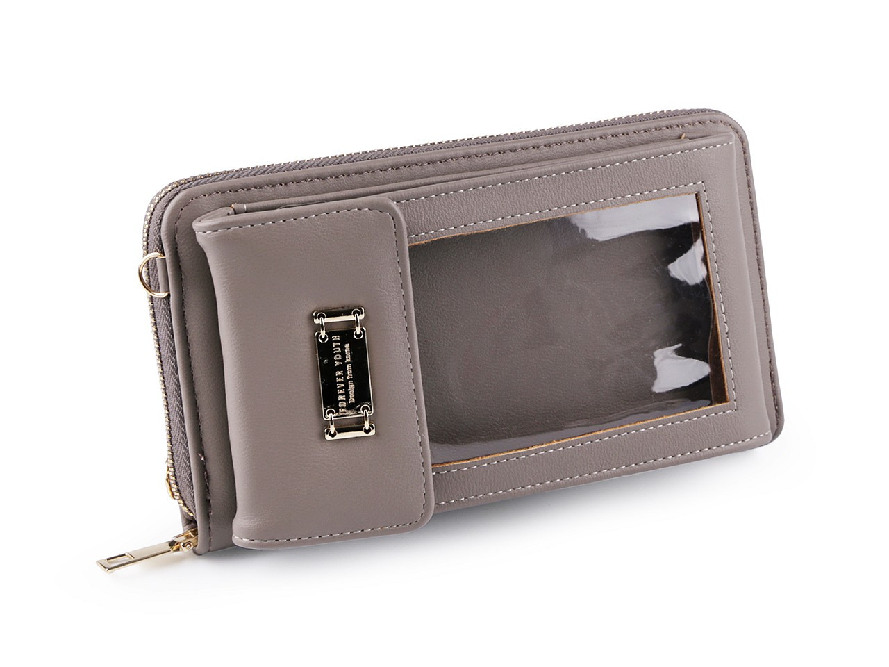 Peněženka s pouzdrem na mobil 11x19 cm, barva 3 béžová tm.