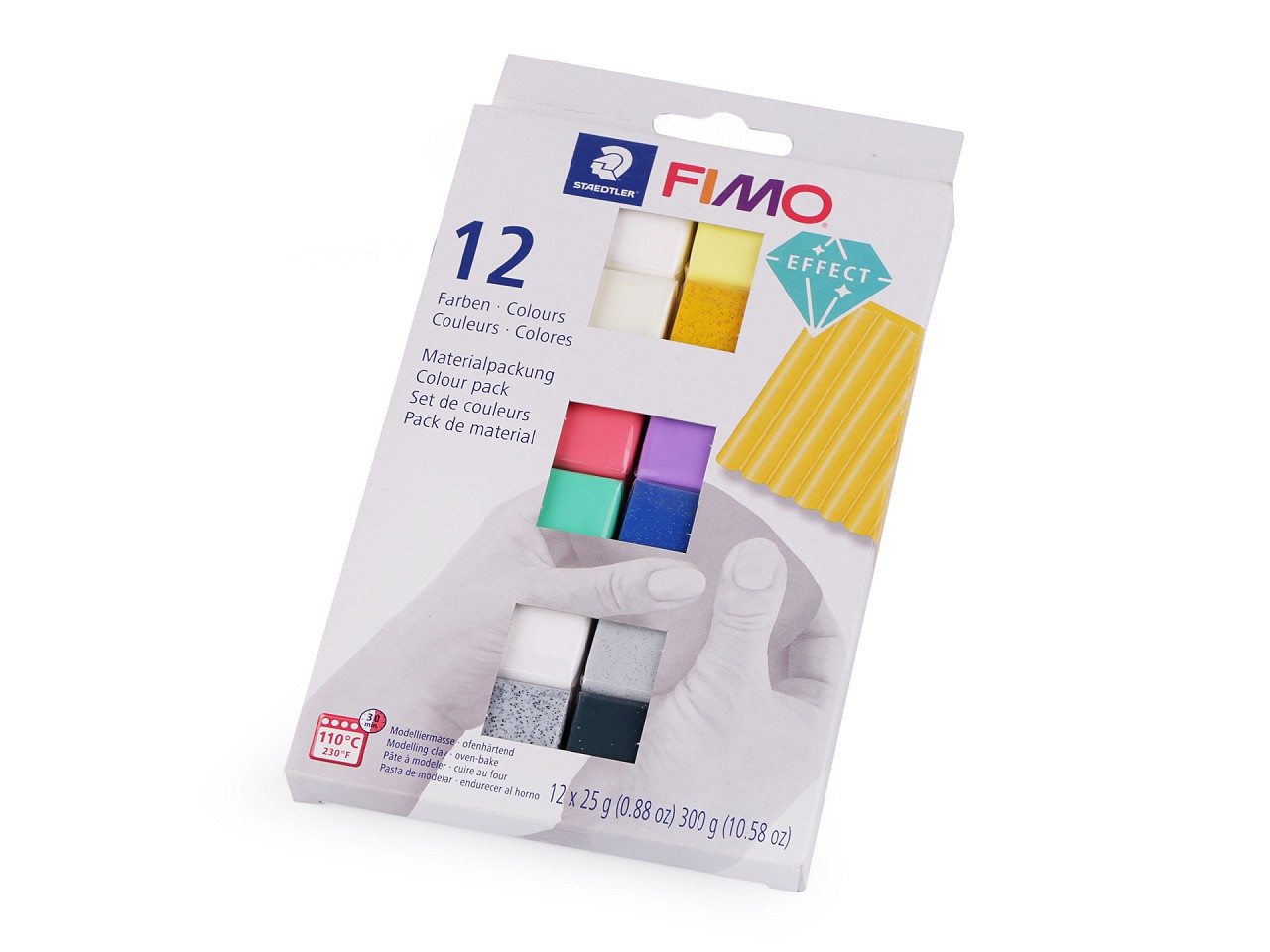 Fimo sada 12x25 g effect, barva mix