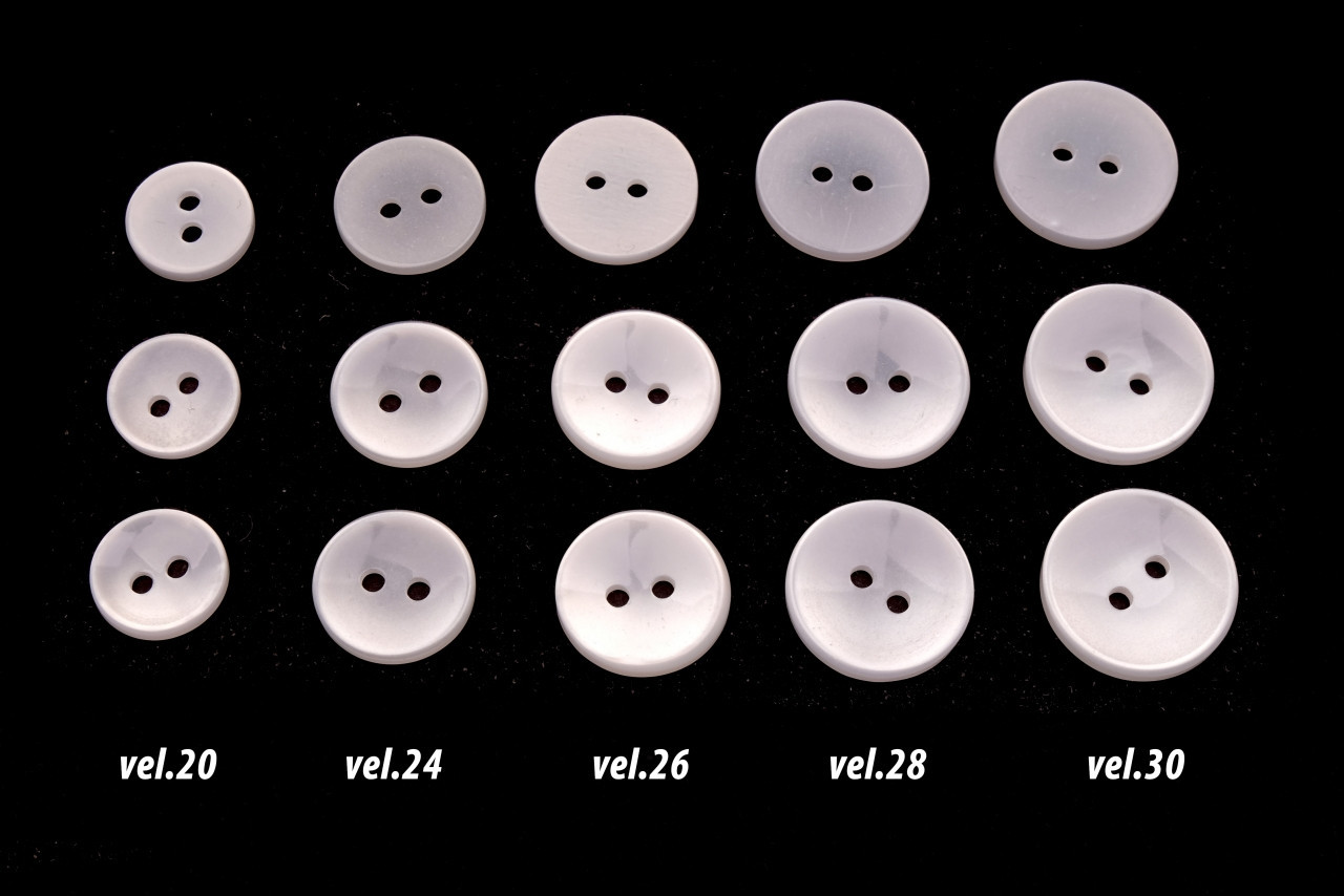 Knoflíky prádlové průměr 28 ČESKÝ VÝROBEK, barva Průhledná
