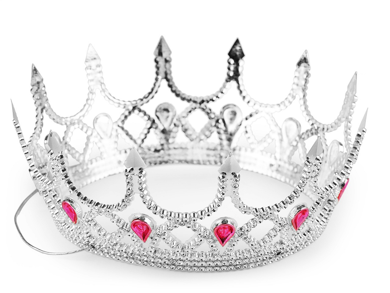Královská koruna karnevalová královna, barva 1 stříbrná