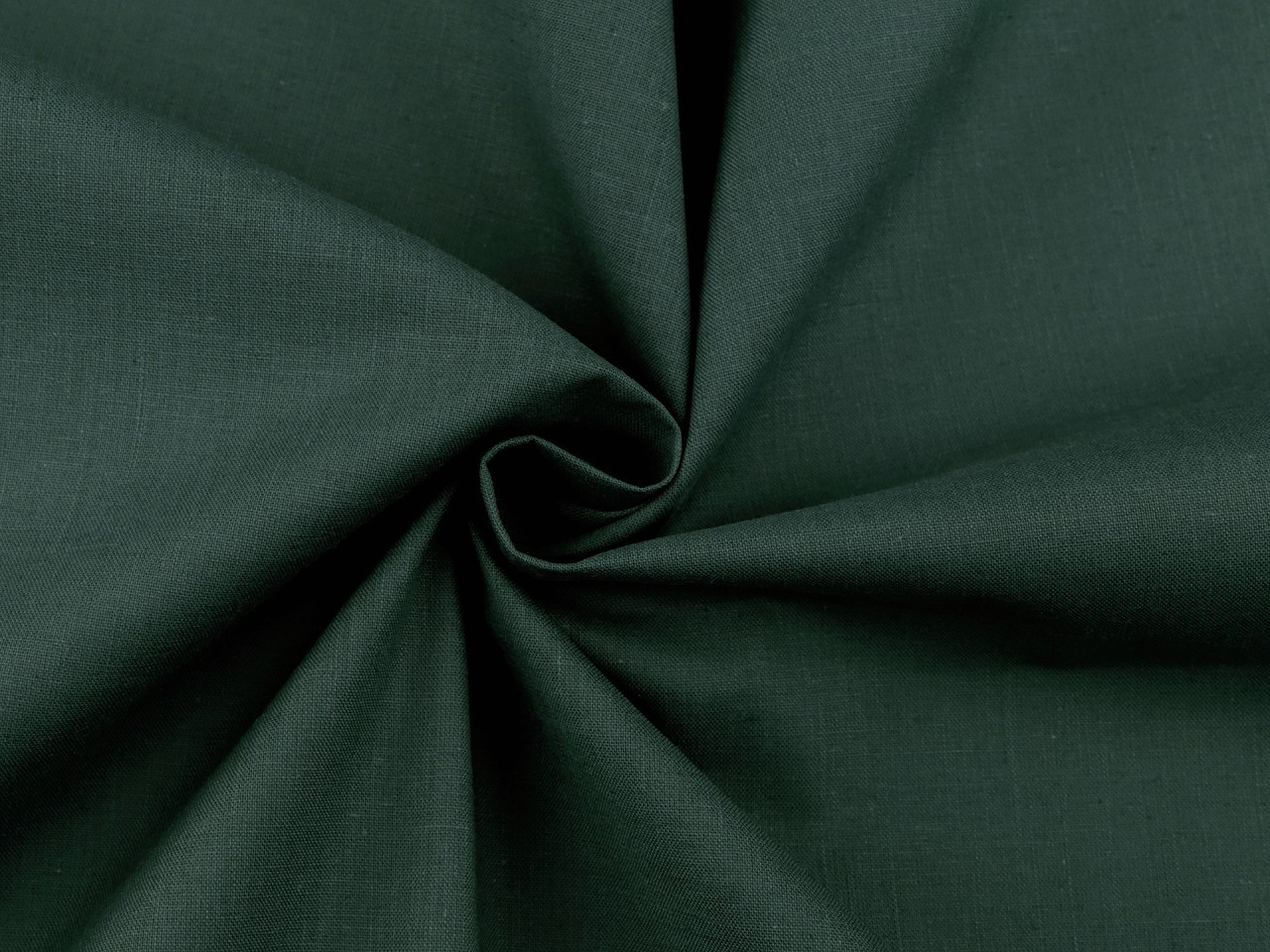 Bavlněná látka / plátno jednobarevná, barva 41 (94) zelená lahvová tmavá
