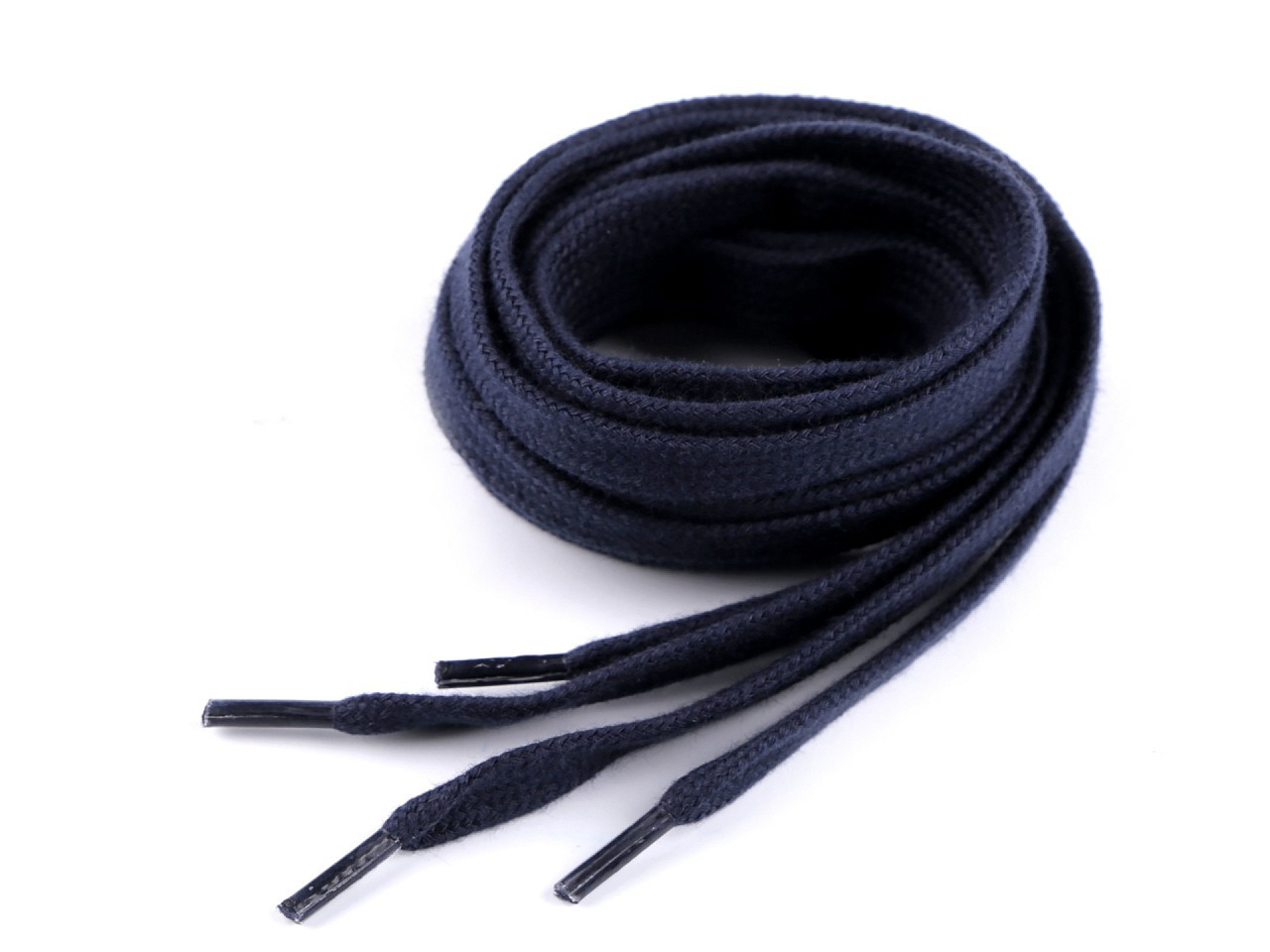 Bavlněné tkaničky do bot / tenisek / mikin délka 130 cm, barva 6 (5701) modrá tmavá