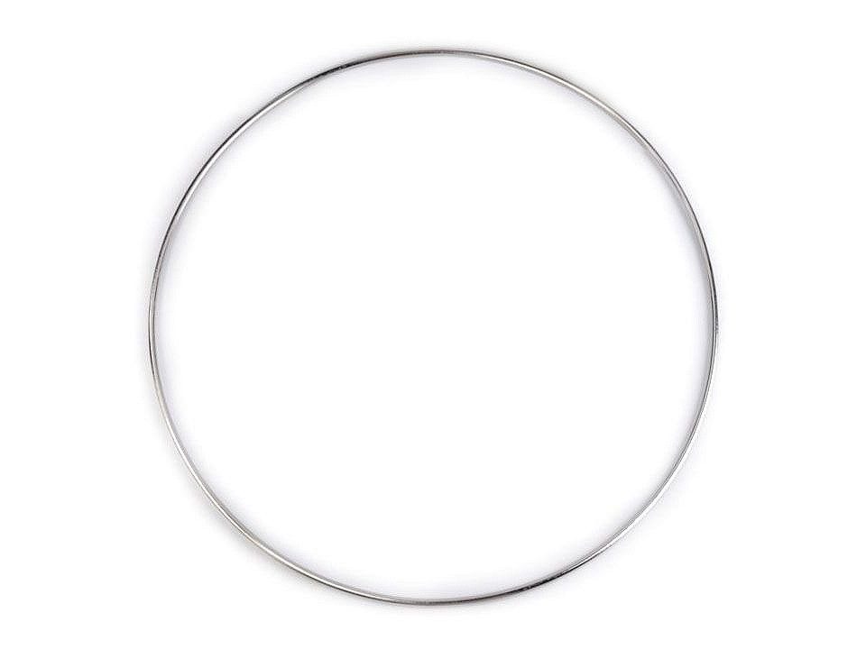 Fotografie Kovový kruh na lapač snů / k dekorování Ø25 cm, barva 1 (25 cm) nikl
