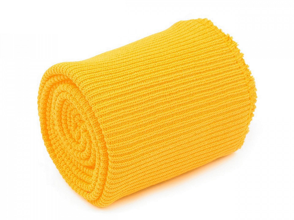 Elastické náplety šíře 7 cm sada (2x rukáv, 1x pás), barva 32/121 žlutá