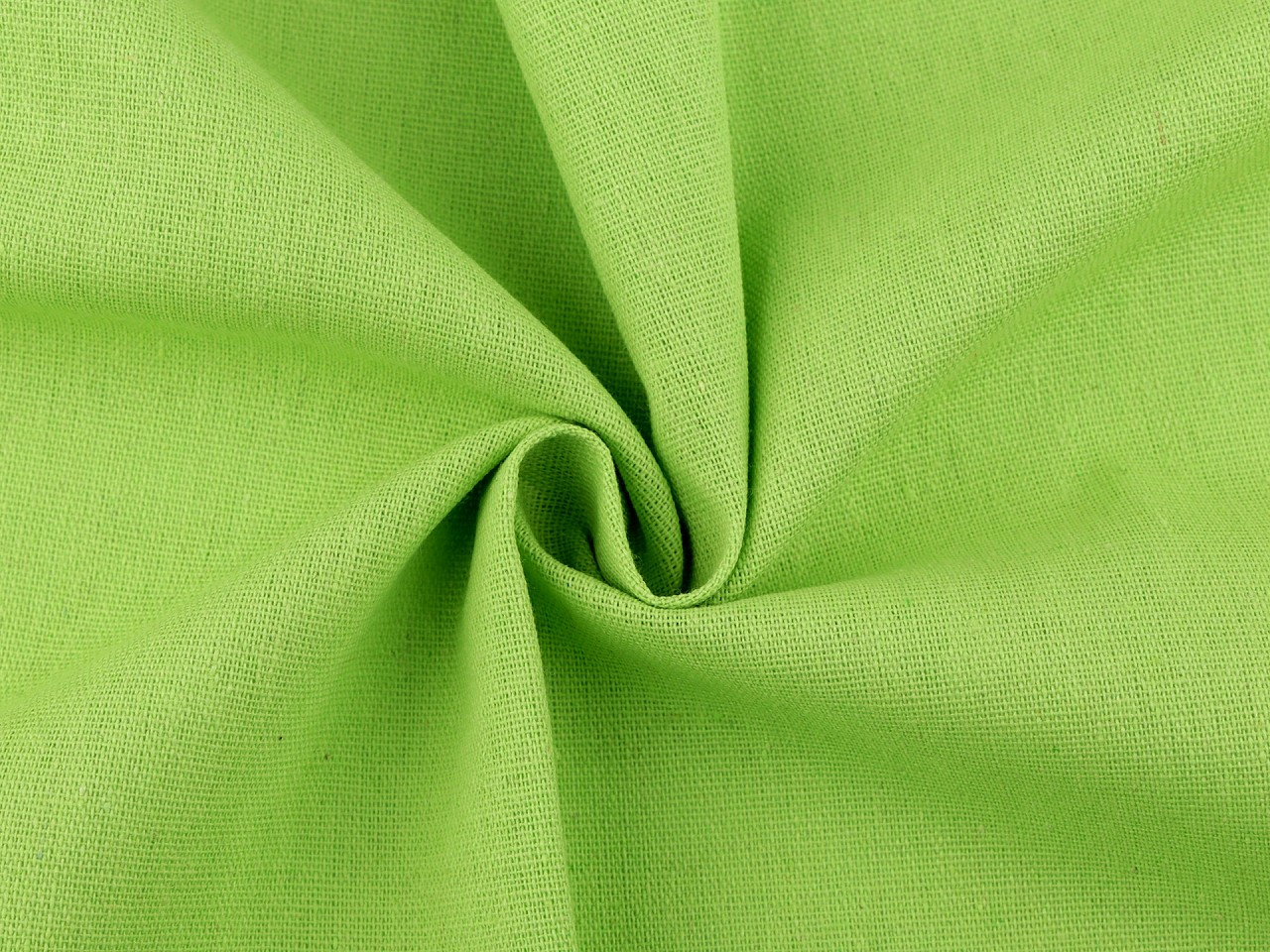 Lněná látka, barva 52 (177 g/m²) (23) zelená sv.