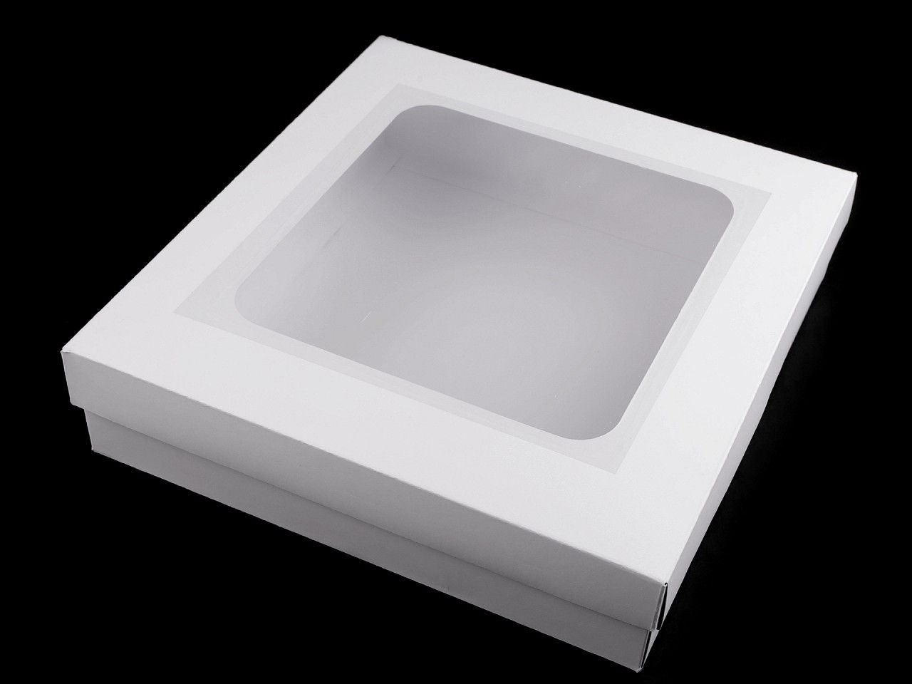 Fotografie Dárková krabice s průhledem, barva bílá