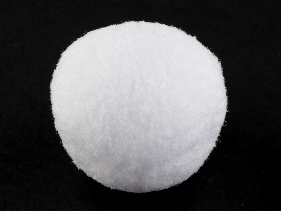 Fotografie Vatové / sněhové koule Ø7 cm, barva 1 (7 cm) bílá sněhová