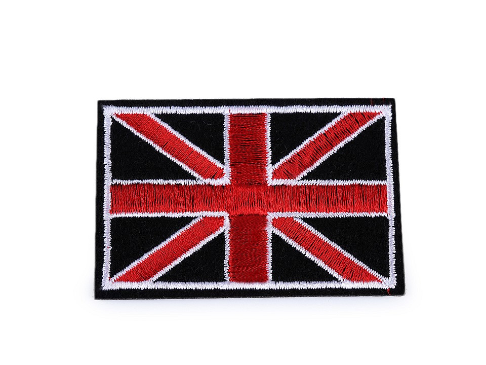 Nažehlovačka vlajka, barva 2 viz foto Británie