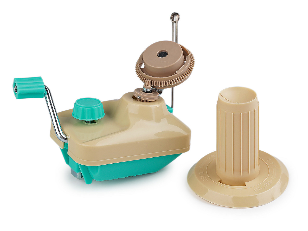 Ruční navíječ pletací příze, barva 2 tyrkys sv.