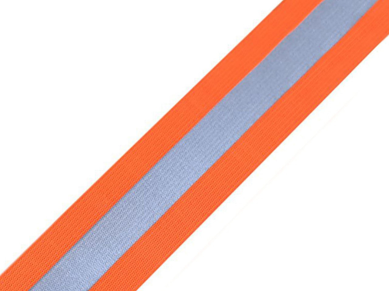 Pruženka s reflexním pásem šíře 40 mm, barva 1 oranžová