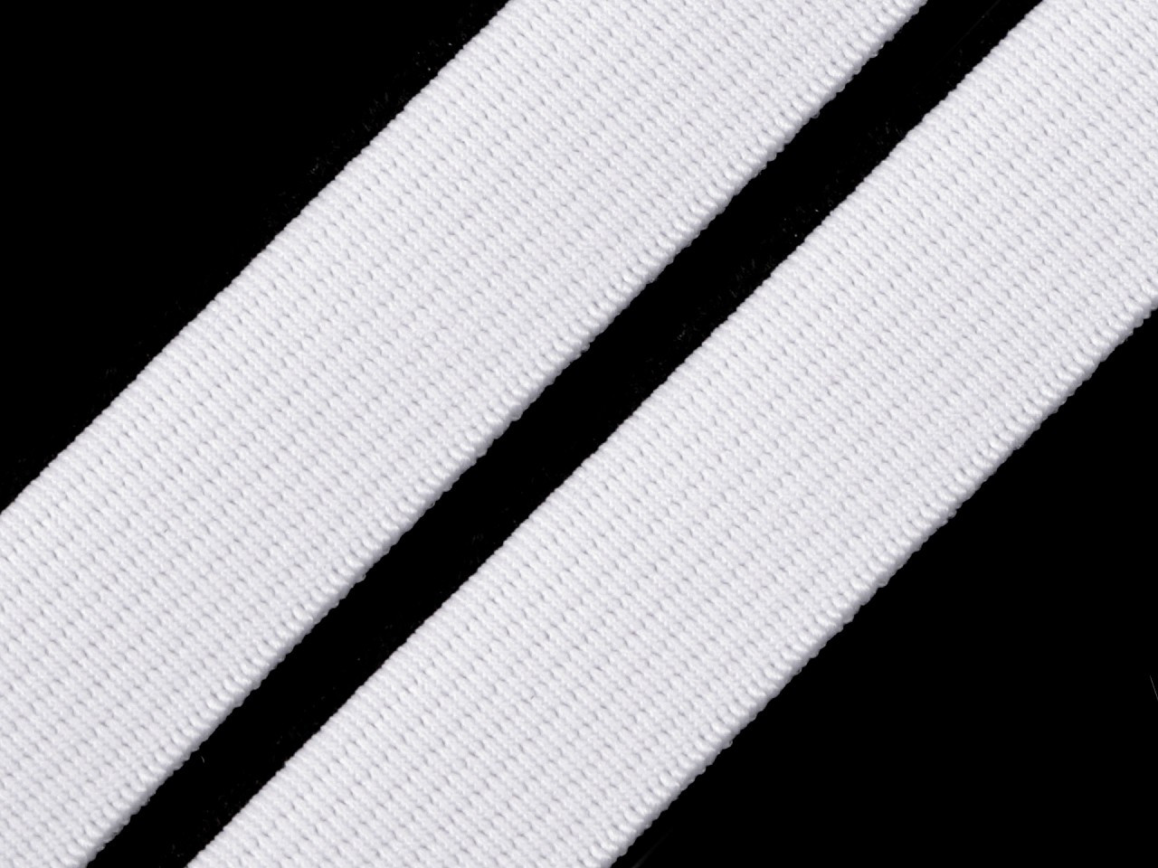 Fotografie Pruženka hladká šíře 15 mm tkaná, barva bílá