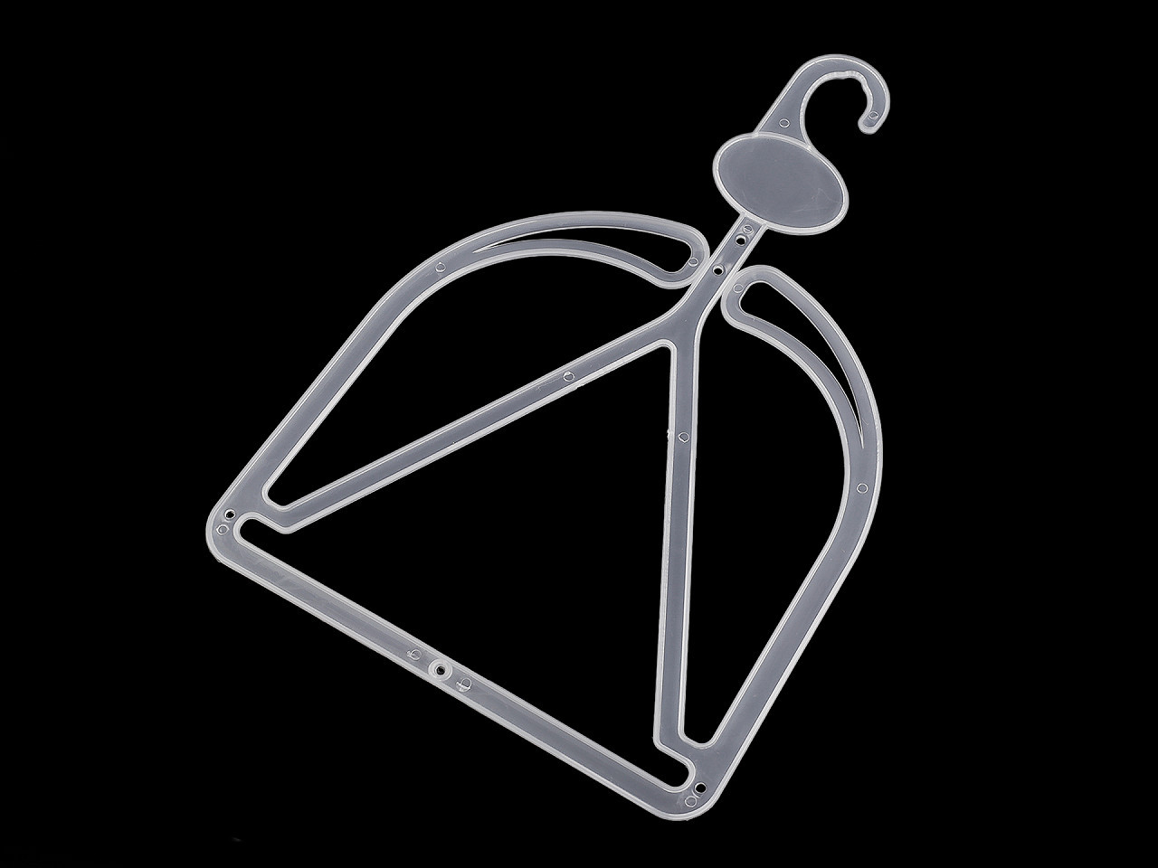 Ramínko na čepice 18x26,5 cm plastové, barva 2 bílá mléčná