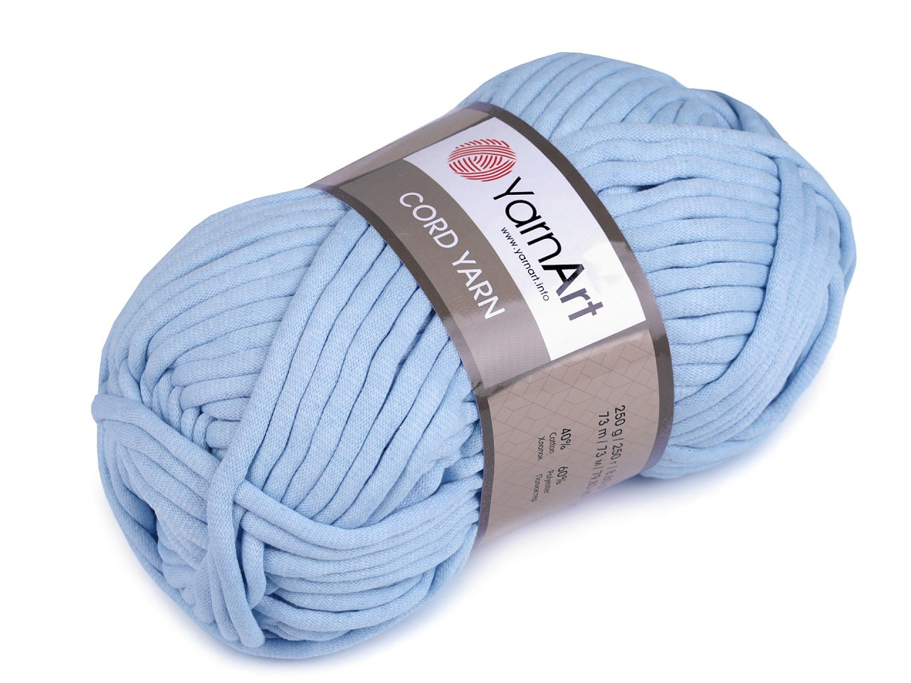 Pletací příze Cord Yarn 250 g, barva 12 (122) modrá ledová