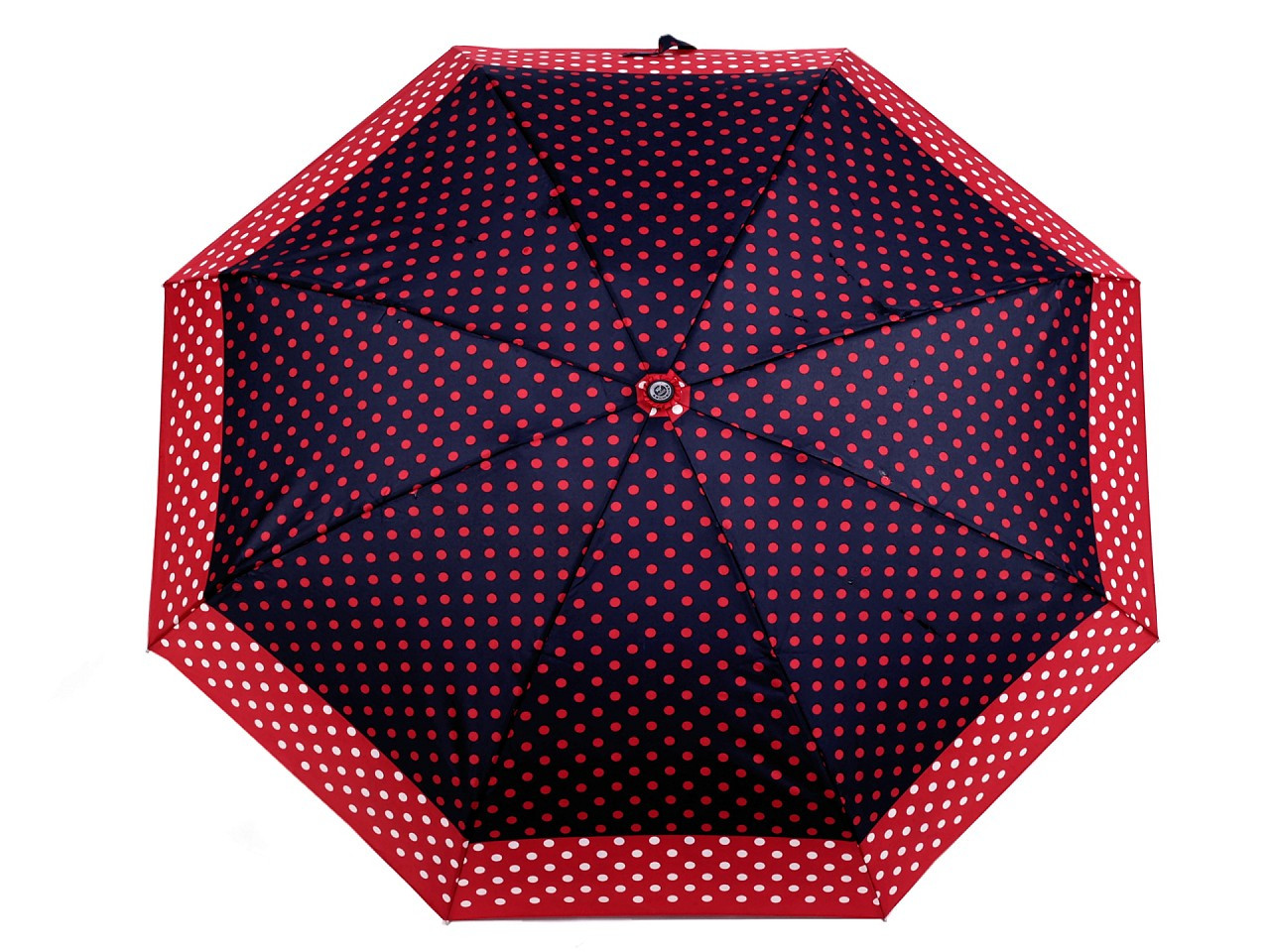 Dámský mini skládací deštník, barva 4 modrá tmavá červená