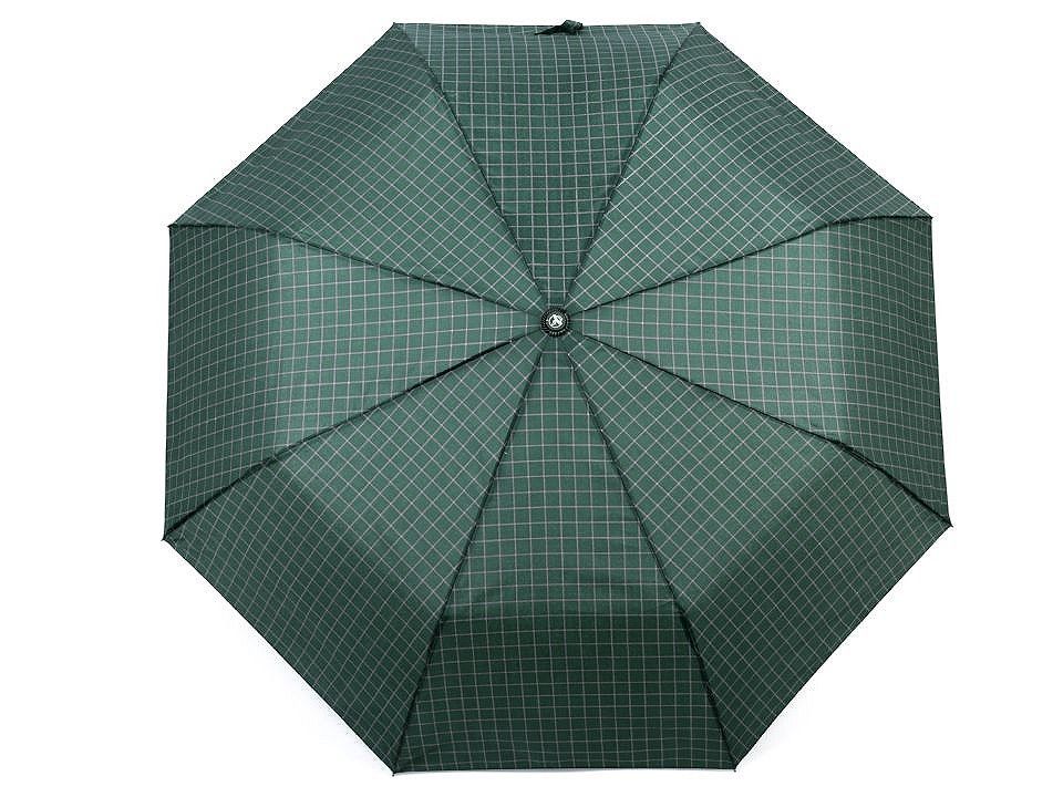 Pánský skládací vystřelovací deštník, barva 1 zelená tmavá