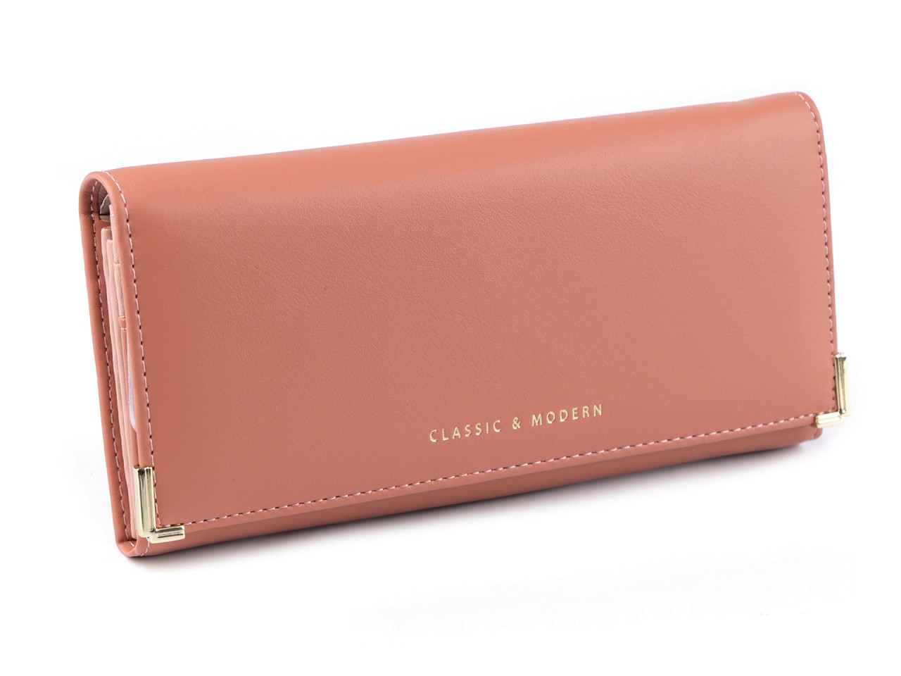 Dámská peněženka 9,5x18,5 cm, barva 8 lososová