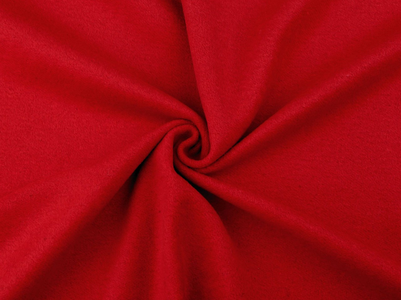 Vlněný flauš jednobarevný, barva 3 (1) červená