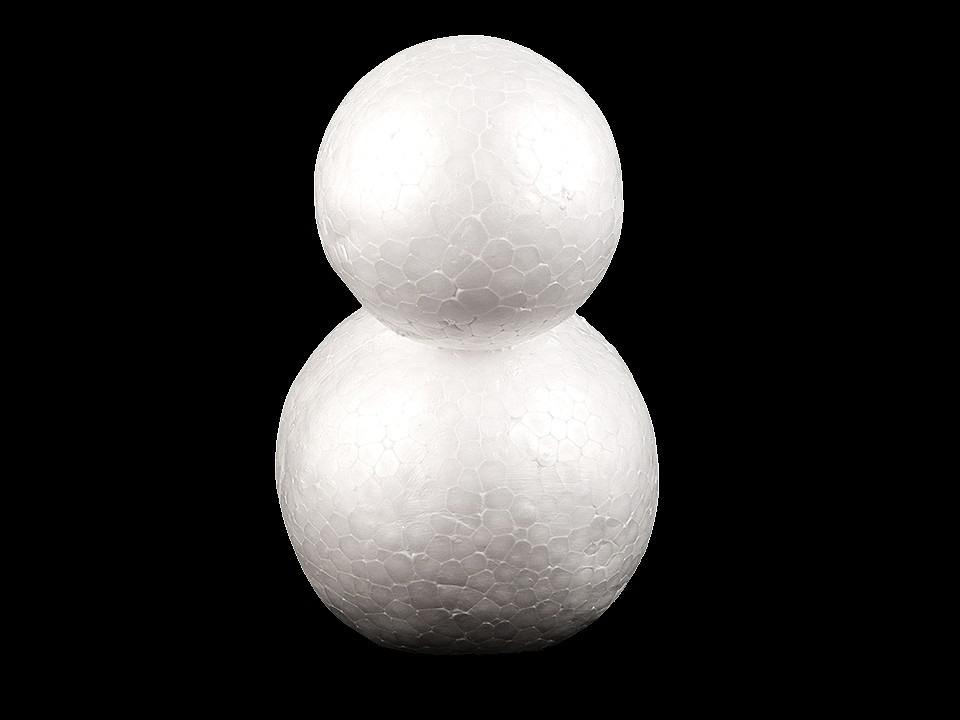 Sněhulák 9x14 cm polystyren, barva bílá