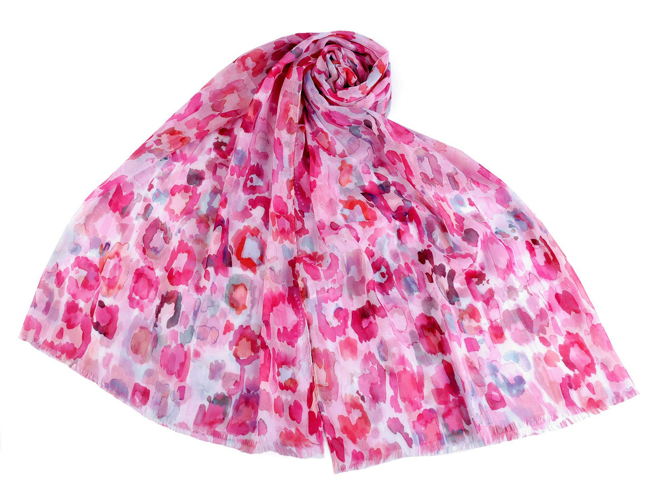 Letní šátek / šála 75x180 cm, barva 5 pink