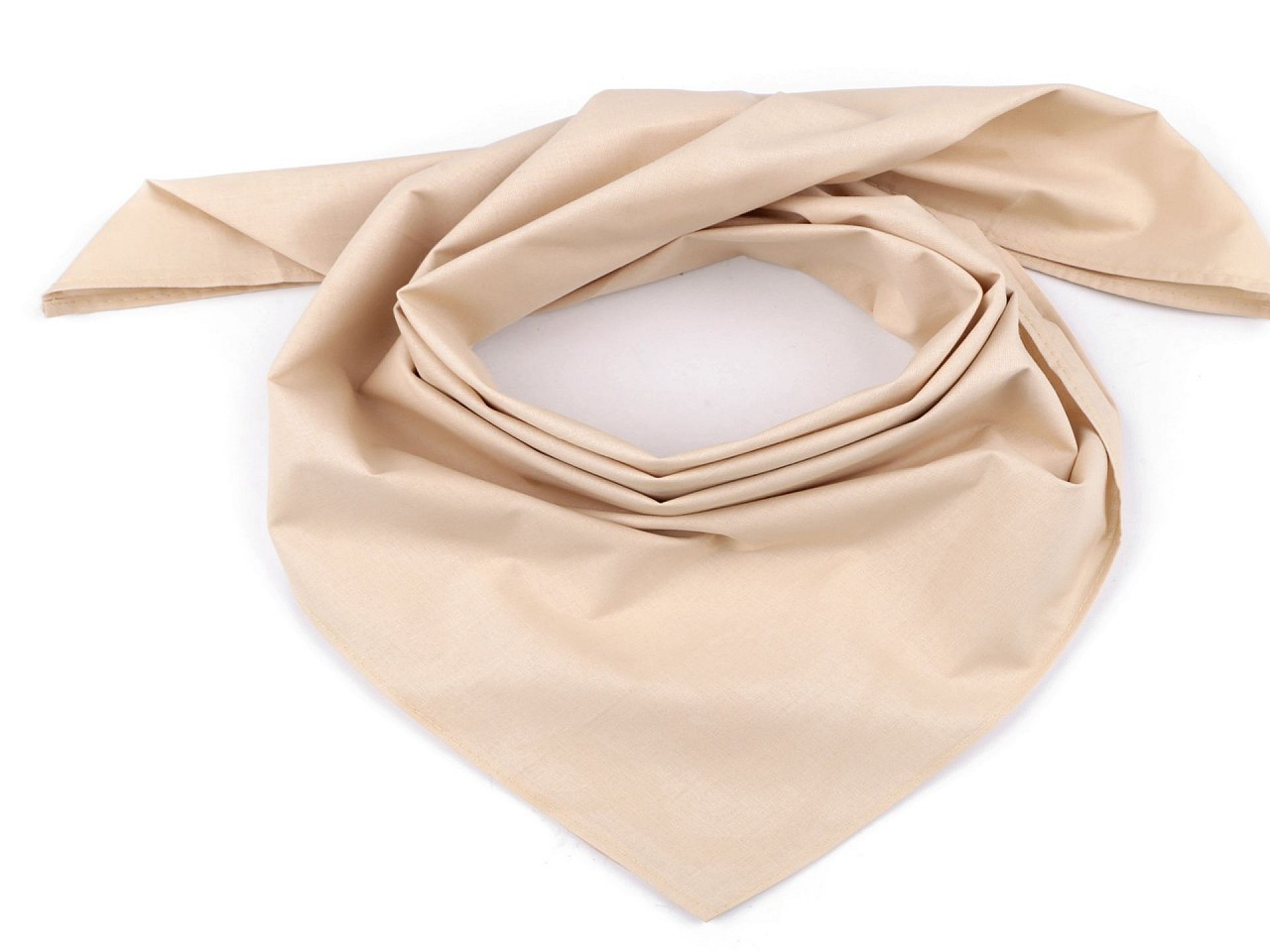 Bavlněný šátek jednobarevný 65x65 cm, barva 16 (201) béžová světlá