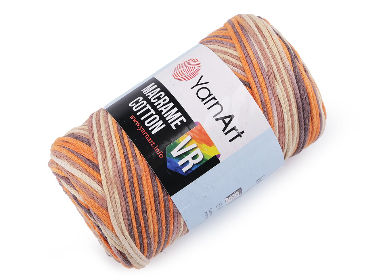 Pletací příze Macrame Cotton 250 g, barva 4 (927) oranžová